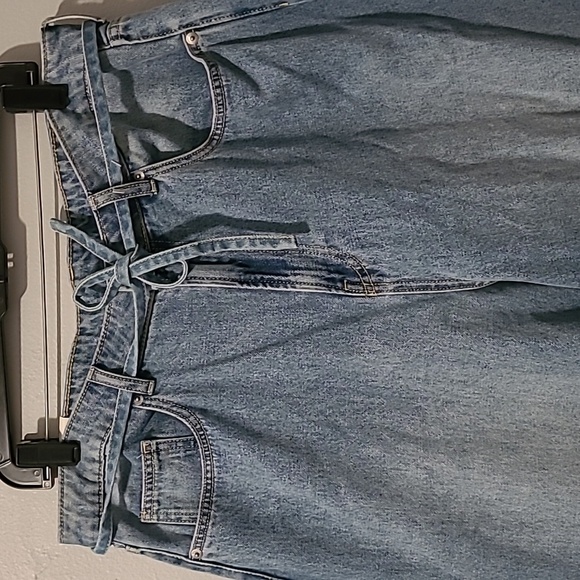 H&M Divided Baggy Loose Fit Mid Waist Wide Leg Jeans Wm 10 Cotton Casual Trendy - Picture 3 of 14